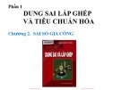 Bài giảng Dung sai lắp ghép - Chương 2 (Phần 1): Sai số gia công