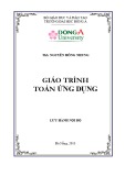 Giáo trình Toán ứng dụng: ThS. Nguyễn Hồng Nhung (chuẩn nhất)