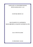 Luận án Tiến sĩ Luật học: Bảo vệ các quyền của người dùng trong hợp đồng cấp quyền người dùng cuối