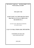 Luận văn Thạc sĩ Khoa học Môi trường: Đánh giá khả năng triển khai hoạt động khai thác đá vôi tại xã Chiềng Xôm thành phố Sơn La