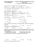 Đề thi thử Toán tốt nghiệp THPT 2021 - Trường THPT Hòa Bình (Đề số 1)