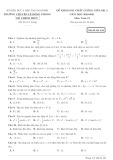 Đề thi giữa học kì 2 Toán lớp 12 năm 2020-2021 có đáp án trường THPT Lê Hồng Phong