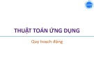 Bài giảng Quy hoạch động ứng dụng: Trương Xuân Nam