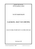 Luận văn Thạc sĩ Ngôn ngữ và Văn hóa Việt Nam: Cao Bằng - Đất văn chương