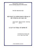 Luận văn Thạc sĩ Kinh tế: Hội nhập tài chính trong mối quan hệ với bộ ba bất khả thi