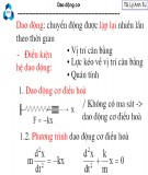 Bài giảng Vật lý đại cương 2 Dao động cơ: Tài liệu TS. Lý Anh Tú