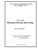 Giáo trình Phương trình đạo hàm riêng Trường ĐH Sài Gòn [Tài liệu đầy đủ]