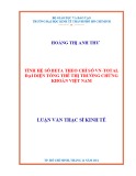 Luận văn Thạc sĩ Kinh tế: Tính hệ số Beta theo chỉ số VN-Total đại diện tổng thể thị trường chứng khoán Việt Nam