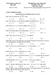Đề thi giữa học kì 2 Toán lớp 9 năm 2020-2021 có đáp án - Sở GD&ĐT Bắc Ninh