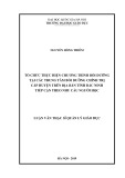 Luận văn Thạc sĩ: Tổ chức thực hiện chương trình bồi dưỡng tại Trung tâm bồi dưỡng chính trị cấp huyện tỉnh Bắc Ninh tiếp cận theo nhu cầu người học