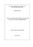 Pháp luật lao động về lao động nữ: Luận văn Thạc sĩ Luật kinh tế từ thực tiễn khu công nghiệp tỉnh Bình Phước