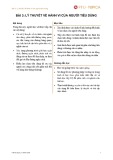 Bài giảng Kinh tế vi mô: Lý thuyết hành vi người tiêu dùng (ĐH Ngoại thương)