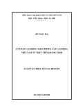 Luận văn Thạc sĩ Luật kinh tế: An toàn lao động theo pháp luật lao động Việt Nam từ thực tiễn Quảng Ninh