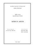 Tiểu luận Đại số đại cương: Môđun Artin (Artin Modules) – Nghiên cứu chuyên sâu