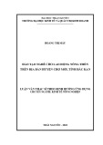 Luận văn Thạc sĩ theo định hướng ứng dụng: Đào tạo nghề cho lao động nông thôn trên địa bàn huyện Chợ Mới, tỉnh Bắc Kạn