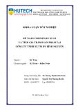 Khoá luận tốt nghiệp: Kế toán chi phí sản xuất và tính giá thành sản phẩm tại Công ty TNHH SX TM DV Bình Nguyên