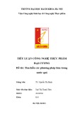Tiểu luận Công nghệ thực phẩm đại cương: Tìm hiểu các phương pháp làm trong nước quả