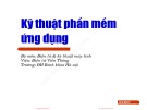 Bài giảng Kỹ thuật phần mềm ứng dụng: Chương Mở đầu | ĐH Bách khoa Hà Nội