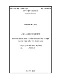 Phân tích tình hình tài chính doanh nghiệp ngành thép niêm yết ở Việt Nam: Luận án Tiến sĩ Kinh tế