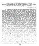 Khía cạnh văn hóa, một khoảng trống trong đào tạo nghề quản trị bán hàng và bán hàng, một thách thức trong thời kỳ hội nhập
