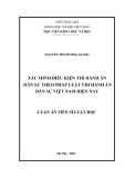 Luận án Tiến sĩ Luật học: Xác minh điều kiện thi hành án dân sự theo pháp luật thi hành án dân sự Việt Nam hiện nay