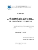 Tóm tắt luận văn Thạc sĩ Kinh tế: Các giải pháp kiểm soát an ninh tài chính trong tiến trình tự do hóa tài chính của Việt Nam hiện nay