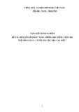 Giải pháp tăng cường dạy Tiếng Việt cho trẻ dân tộc Bru Vân Kiều: Sáng kiến kinh nghiệm Mầm non