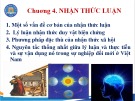 Bài giảng Triết học Chương 4: Tổng hợp kiến thức từ trường ĐH Thương Mại