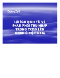 Lợi ích kinh tế và phân phối thu nhập trong thời kì quá độ lên chủ nghĩa xã hội ở Việt Nam - Bài giảng Chương 17