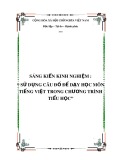 Sáng kiến kinh nghiệm Tiểu học: Kinh nghiệm về sử dụng câu đố để dạy học môn Tiếng Việt trong chương trình Tiểu học