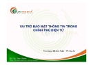 Vai trò bảo mật thông tin trong chính phủ điện tử: Bài giảng chi tiết