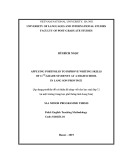 Master minor programme thesis English teaching methodology: Applying portfolio to improve writing skills of 11th - Grade students at a high school in Lang Son province