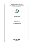 Bài giảng Toán kinh tế Danh Ngọc Thắm: Tổng hợp kiến thức trọng tâm