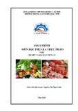 Giáo trình Phụ gia thực phẩm (Nghề Chế biến và bảo quản thủy sản) Trường TC Nghề Trà Vinh chuẩn nhất