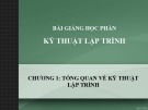 Bài giảng Kỹ thuật lập trình - Chương 1: Tổng quan về kỹ thuật lập trình