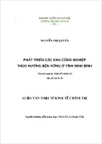 Luận văn Thạc sĩ Kinh tế chính trị: Phát triển các khu công nghiệp theo hướng bền vững ở tỉnh Ninh Bình
