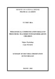Summary of doctoral dissertation of psychology: Pedagogical communication skills of preschool teachers with kindergarten children