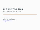 Bài giảng Lý thuyết tính toán: Bài 4 - Phạm Xuân Cường