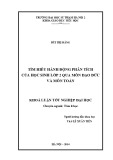 Hành động phân tích của học sinh lớp 2: Khóa luận tốt nghiệp môn Đạo đức và Toán