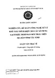 Luận văn Thạc sĩ Công nghệ môi trường: Nghiên cứu, đề xuất công nghệ xử lý khí thải thích hợp cho các lò nung gạch kiểu hoffman đốt trấu trên địa bàn tỉnh Tây Ninh