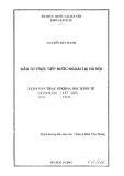 Luận văn Thạc sĩ Khoa học kinh tế: Đầu tư trực tiếp nước ngoài tại Hà Nội