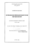 Luận văn Thạc sĩ Khoa học kinh tế: Hệ thống ngân hàng thương mại quốc doanh ở Việt Nam thực trạng và giải pháp