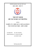 Đề tài nghiên cứu khoa học cấp trường: Nghiên cứu, thiết kế và chế tạo mô đun thực hành máy điện - khí cụ điện