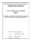 Sáng kiến kinh nghiệm THPT: Tích hợp giáo dục bảo vệ môi trường trong dạy học môn Hóa học lớp 12 ở trường THPT