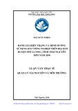 Luận văn Thạc sĩ Quản lý tài nguyên môi trường: Đánh giá hiện trạng và định hướng sử dụng đất nông nghiệp trên địa bàn huyện Phú Lương, tỉnh Thái Nguyên đến năm 2030