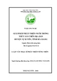 Luận văn Thạc sĩ Phát triển nông thôn: Giải pháp phát triển nuôi trồng thủy sản trên địa bàn huyện Vị Xuyên, tỉnh Hà Giang