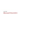 Giáo trình Microsoft Word 2013 chuẩn nhất