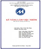 Bài giảng kỹ năng làm việc nhóm: Phần 1 - ThS. Trần Thị Thảo (Bậc đại học chương trình đại trà)