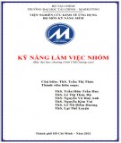 Bài giảng Kỹ năng làm việc nhóm: Phần 1 - ThS. Trần Thị Thảo (Bậc đại học chương trình Chất lượng cao) chuẩn nhất