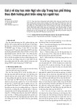 Gợi ý dạy học môn Ngữ văn cấp Trung học phổ thông theo định hướng phát triển năng lực người học